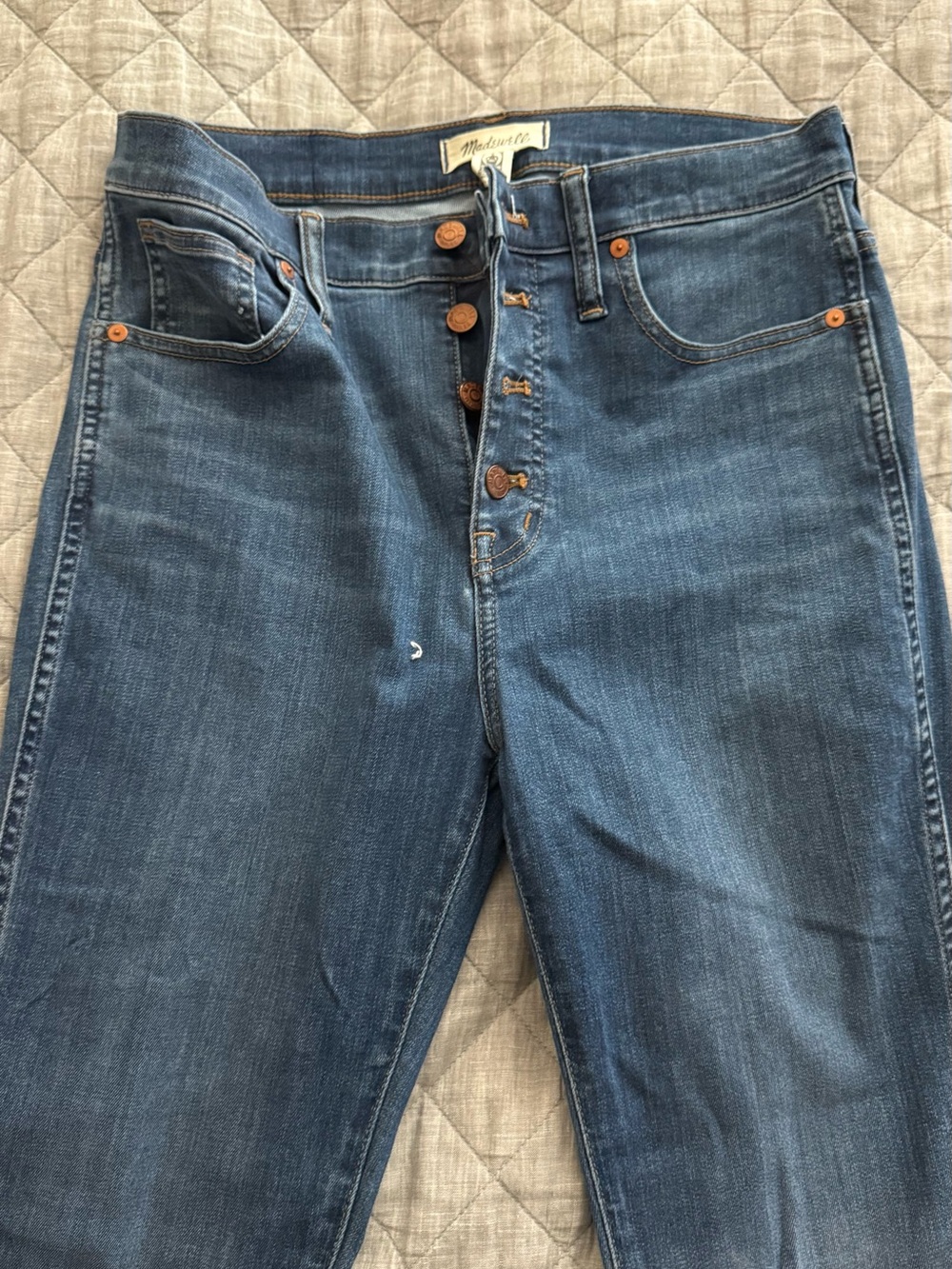 Madewell 10” High-Rise skinny Button-Fly Jeans - Medium Blue